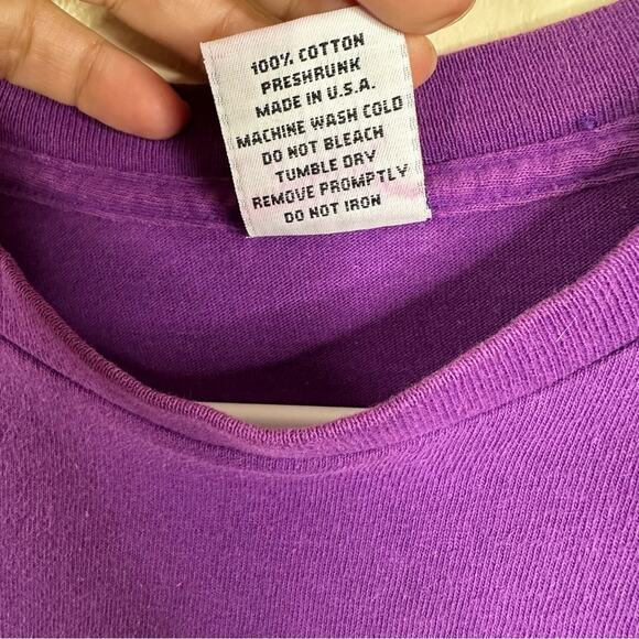 Vintage Palm Springs T-Shirt Size M Purple Coyote Desert Graphic Short Sleeve - Picture 5 of 10